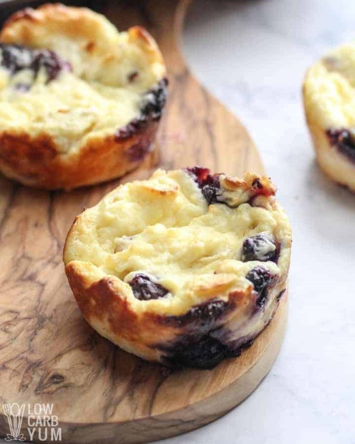 Keto blueberry cream cheese muffins