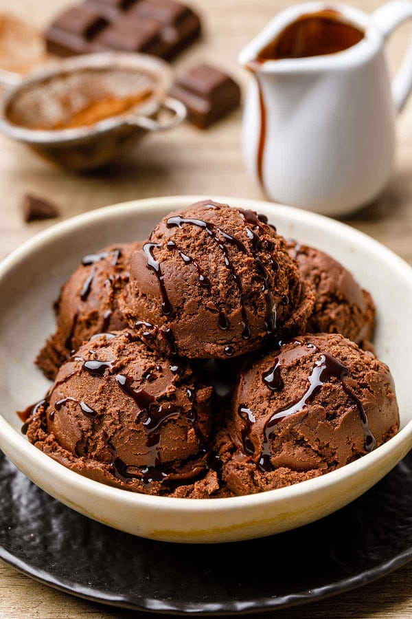 Double Dark Chocolate Keto Ice Cream