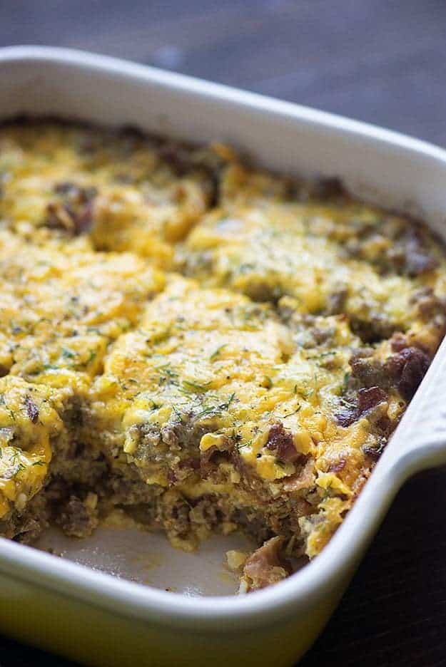Low carb bacon cheeseburger casserole