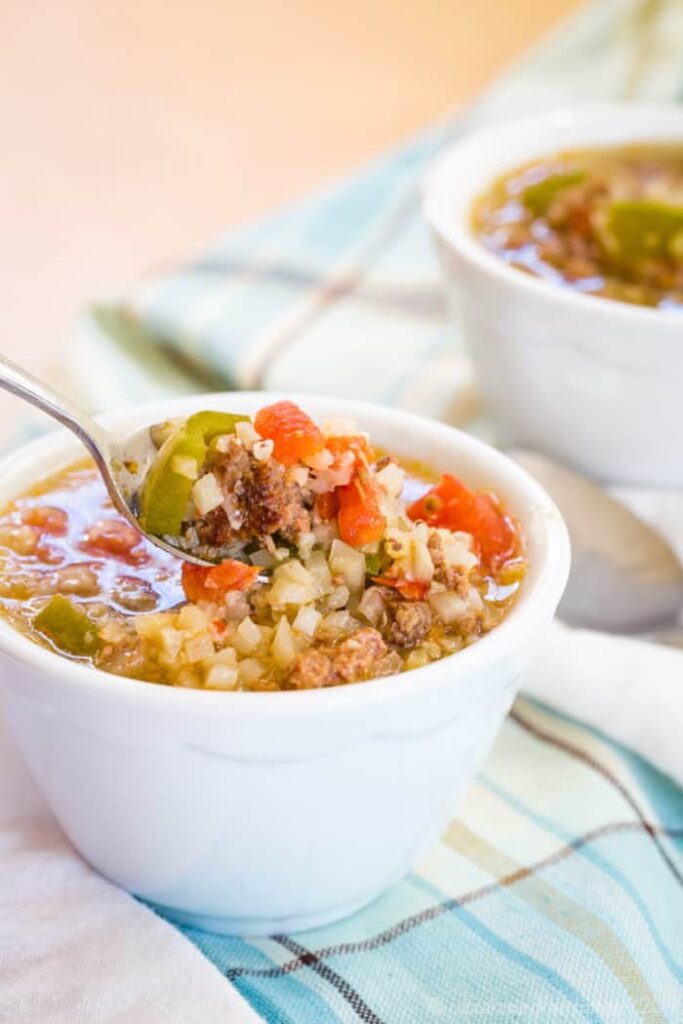 Low Carb Stuffed Pepper Soup