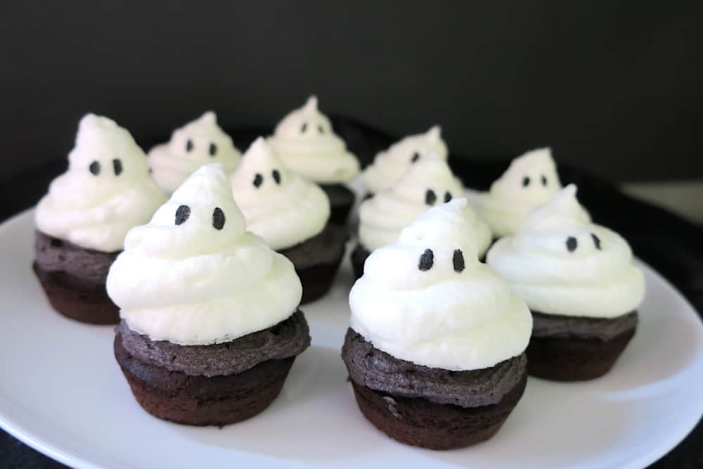 Keto Sugar Free Halloween Ghost Cupcakes