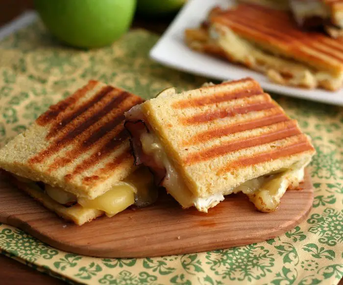 Brie, Ham and Apple Panini Sandwich