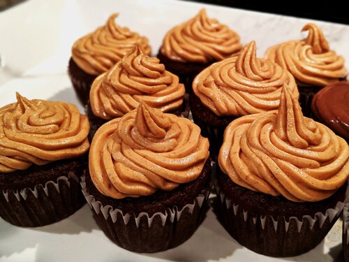Chocolate Chip Cupcakes With Peanut Butter Icing