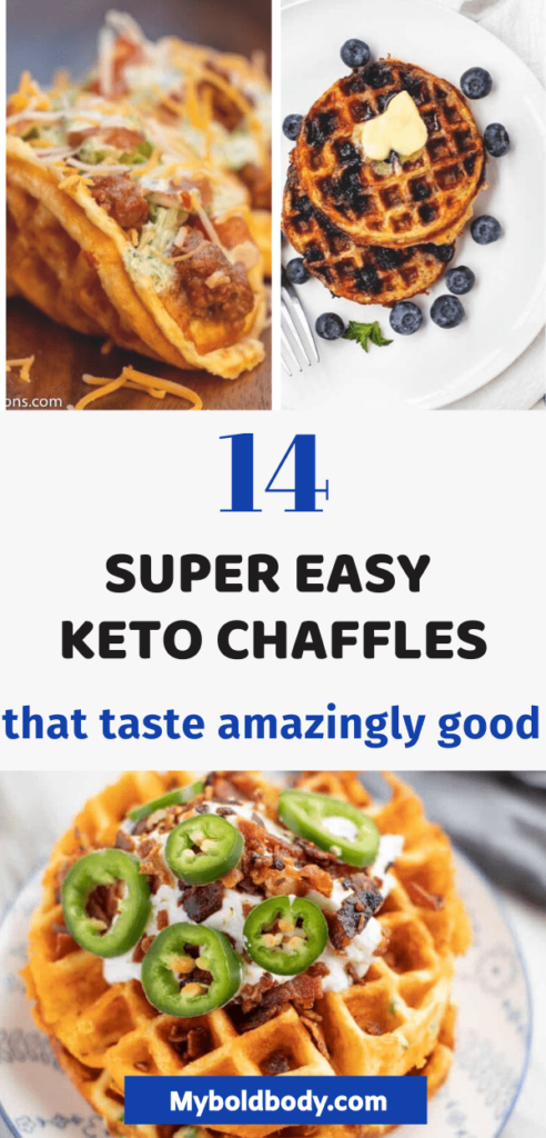 A chaffle is a delicious keto friendly waffle made primarily of egg and cheese. Here are 14 easy and amazingly delicious keto chaffle recipes that will help you burn fat on a keto diet. You can enjoy these healthy low carb chaffle recipes for breakfast, lunch or even dessert. #ketorecipes #ketowaffle #ketobreakfast #lowcarb #chaffle #ketodessert