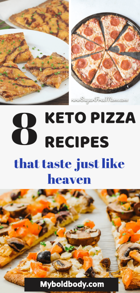Here are 8 easy and yummy keto pizza recipes to put you in ketosis and help you lose weight on keto. These delicious low carb pizzas taste like heaven. Enjoy. #keto #lowcarb #pizza | #ketodinnerrecipes, low carb dinner, keto lunch, keto pizza crust