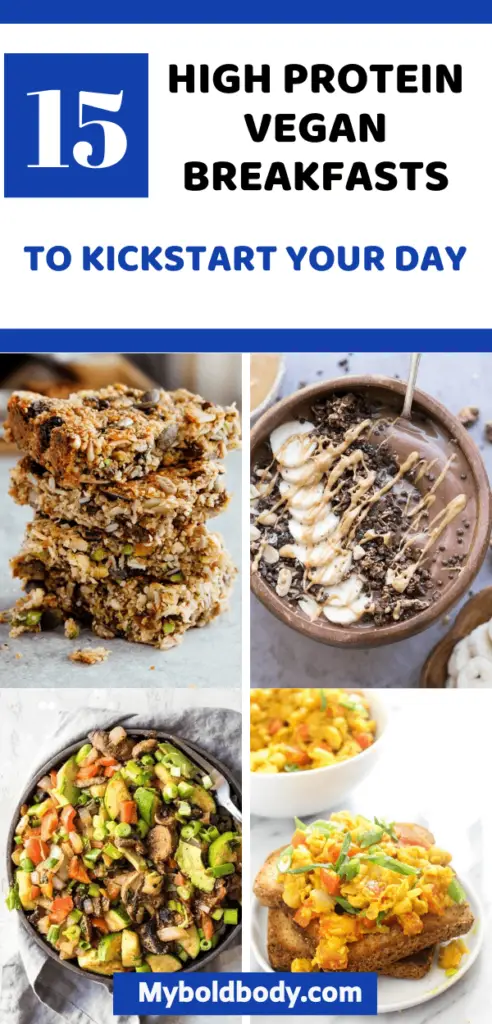 Start your mornings with easy, yummy and high protein vegan breakfasts. These healthy breakfast recipes are 100% plant based, high in protein and incredibly delicious and will satisfy your cravings. They are also great for meal prep. #veganrecipes #veganbreakfasts #highprotein #healthybreakfast