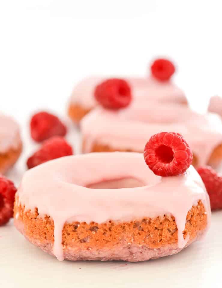 Raspberry Donuts vegan dessert