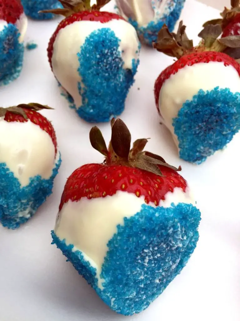 Red, White and Blue Chocolate Covered Strawberries