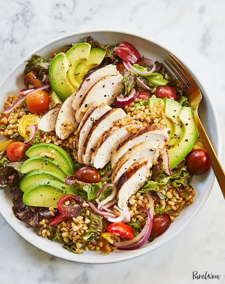 Grilled Lemon-Herb Chicken and Avocado Salad