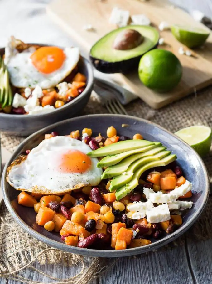 Breakfast Bowl With Sweet Potatoes And Beans