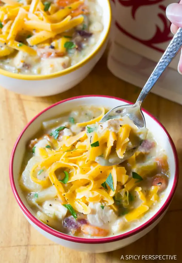 Crockpot Potato Soup with Chicken