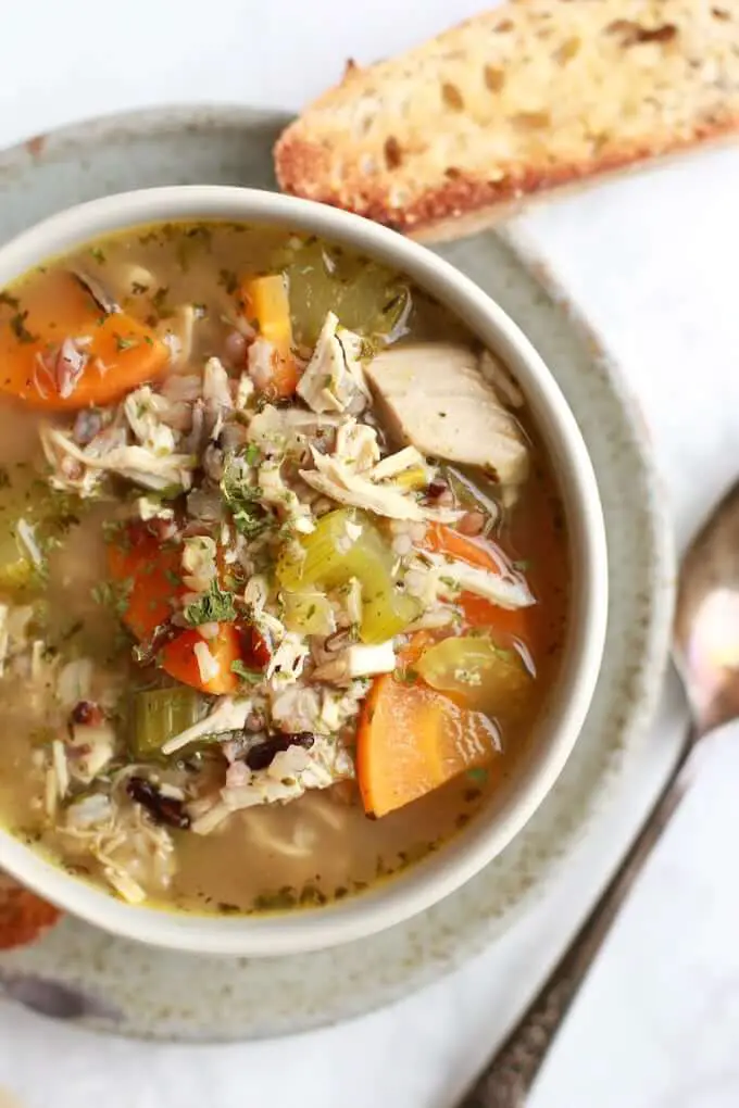 Easy Chicken Soup with Wild Rice
