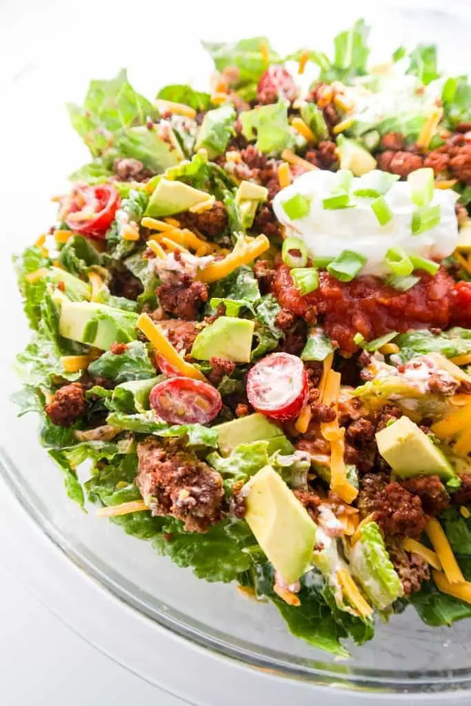Healthy Taco Salad With Ground Beef