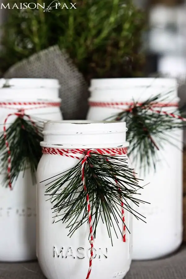 Christmas Mason Jar Luminaries