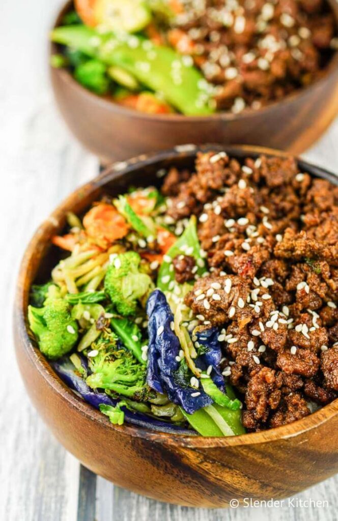 Healthy Korean Ground Beef with Vegetables