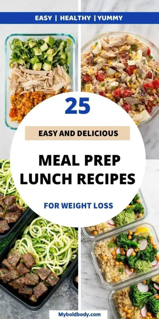 Here are 25 easy, super delicious and healthy meal prep lunch ideas to help you lose weight. These delicious meal prep lunch recipes are super quick and easy to make ahead in just a few minutes, and are good for weight loss too. #healthyrecipes #mealprep #healthylunch #lunchideas #mealpreplunch #mealpreprecipes #healthymealprep