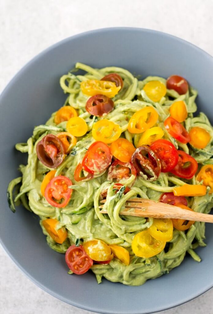 Zucchini Noodles with Avocado Sauce
