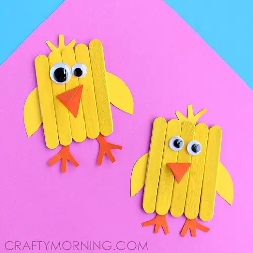 Mini Popsicle Stick Chicks