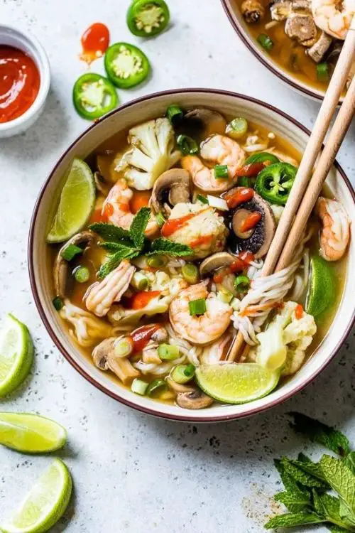 Quick Shrimp Pho with Vegetables