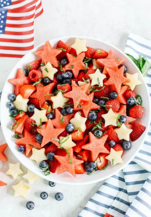 Red, White And Blueberry Fruit Salad