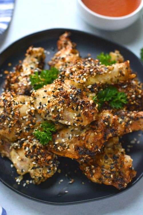 Healthy Everything Bagel Chicken Wings
