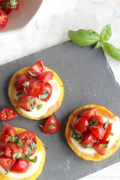 Grilled Polenta with Mozzarella and Tomatoes