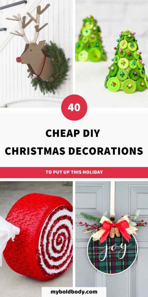 40 Cheap DIY Christmas Decor Ideas pins 3