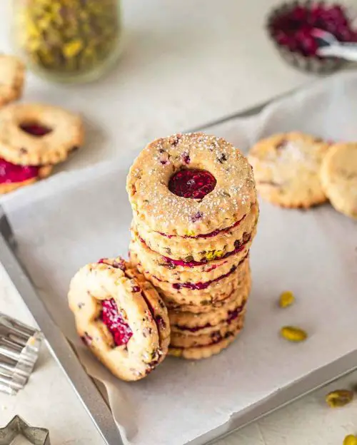 Pistachio and Cranberry Vegan Christmas Cookies