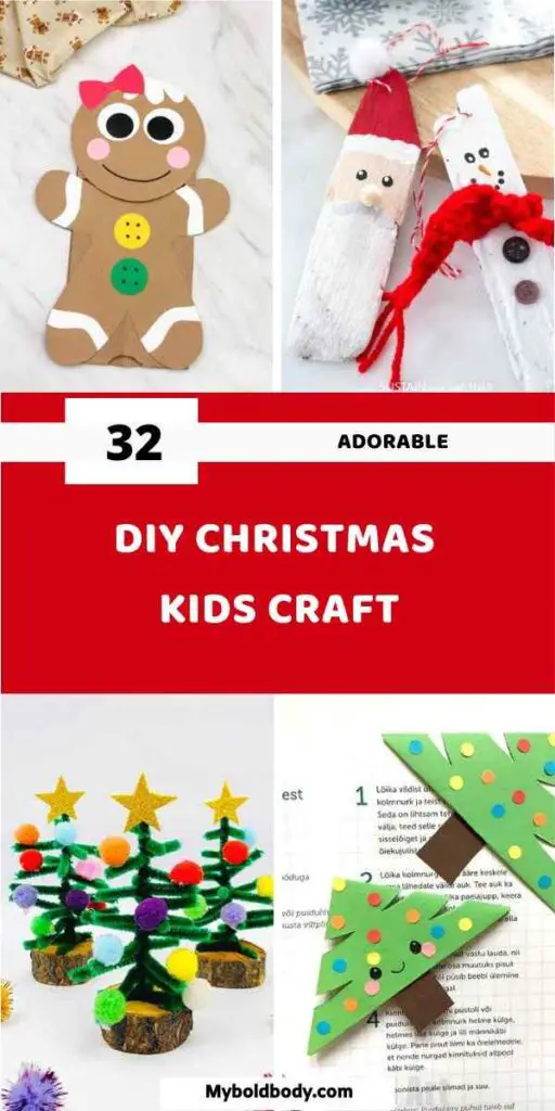 32 Adorable DIY Christmas Crafts For Kids pins