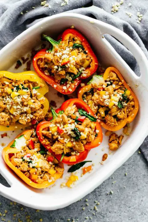 Spicy Southwest Whole30 Stuffed Peppers