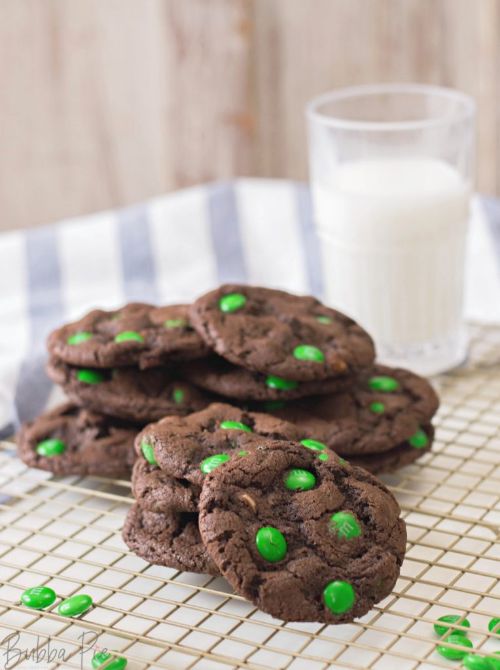 St. Patrick’s Day Cookies with Green M&Ms