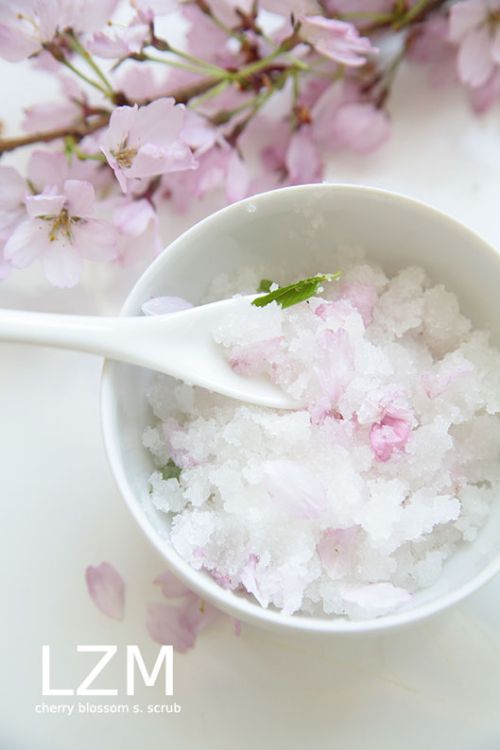 DIY Cherry Blossom Sugar Scrub