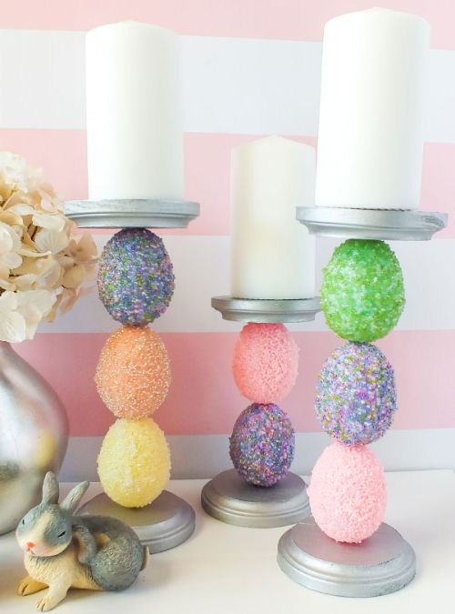 DIY Easter Egg Candle Holder