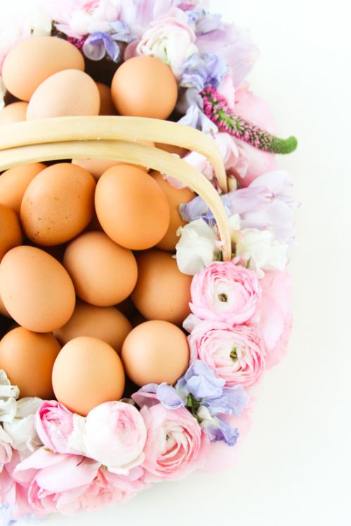 DIY Easter Basket With Fresh Flowers