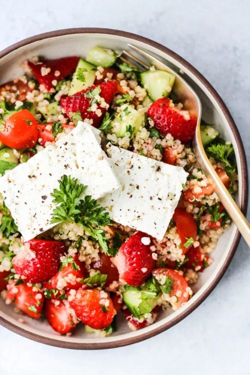 Strawberry Quinoa Salad With Feta