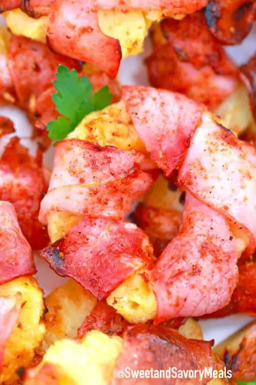 Air Fryer Bacon Wrapped Pineapple