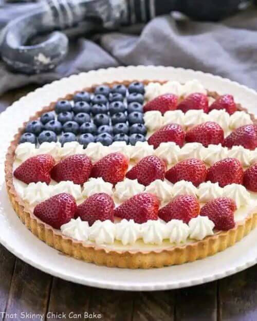 American Flag Fruit Tart