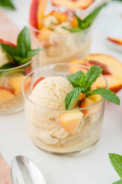 Vegan Peach Ice Cream