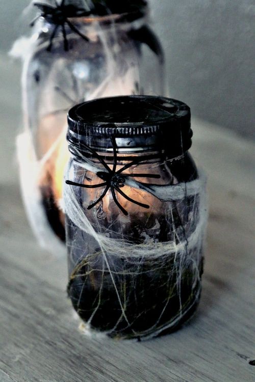 Catch a Spider by its Toe Light Up Mason Jar