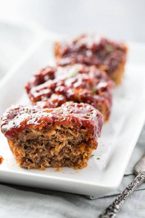 Mini Mozzarella Meatloaf “Muffins”
