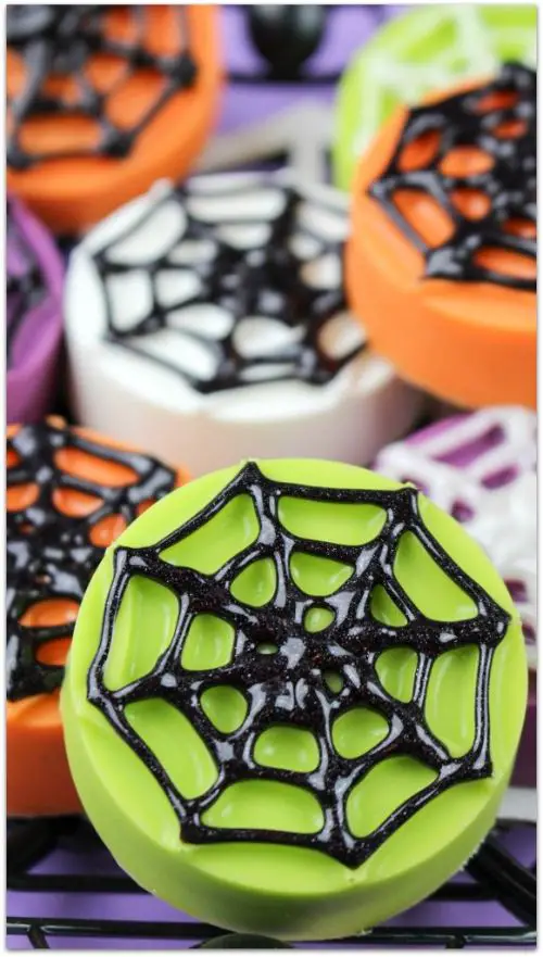 Easy Halloween Spider Web Cookies