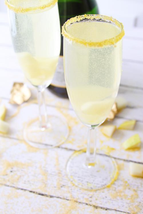 Sparkling Gold Pear Cocktail