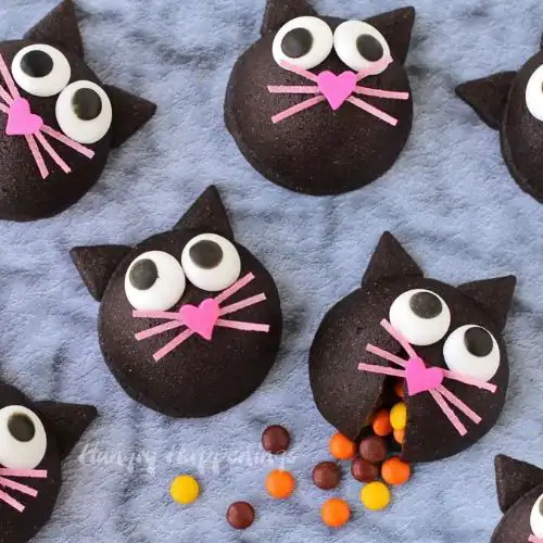 Candy filled Black Cat Cookies