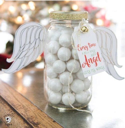 Angel Christmas Mason Jar