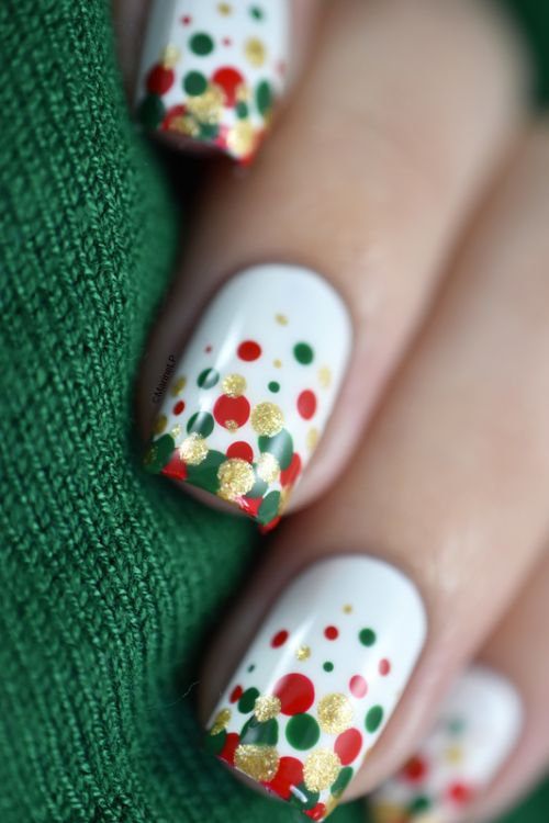 Christmas Confetti Nails
