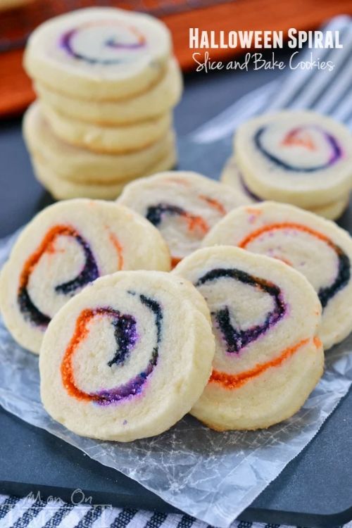 Spiral Slice and Bake Halloween Cookies
