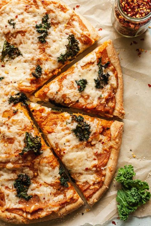 Butternut Squash Pizza with Kale