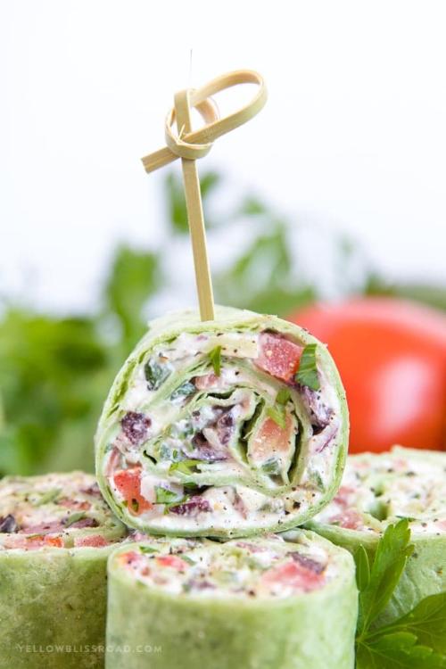 Greek Salad Pinwheels