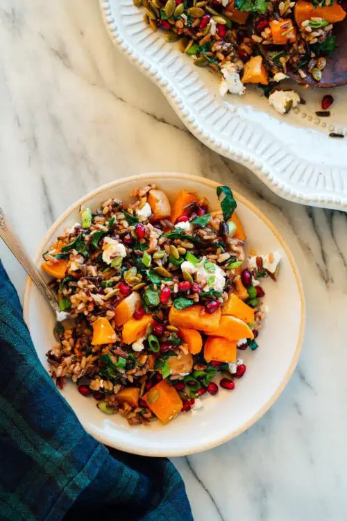 Roasted Butternut Squash, Pomegranate and Wild Rice “Stuffing”