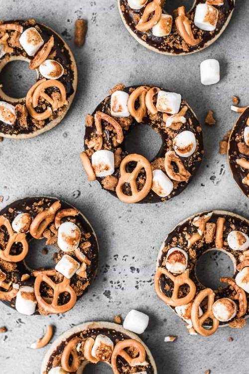 Rocky Road Baked Donuts